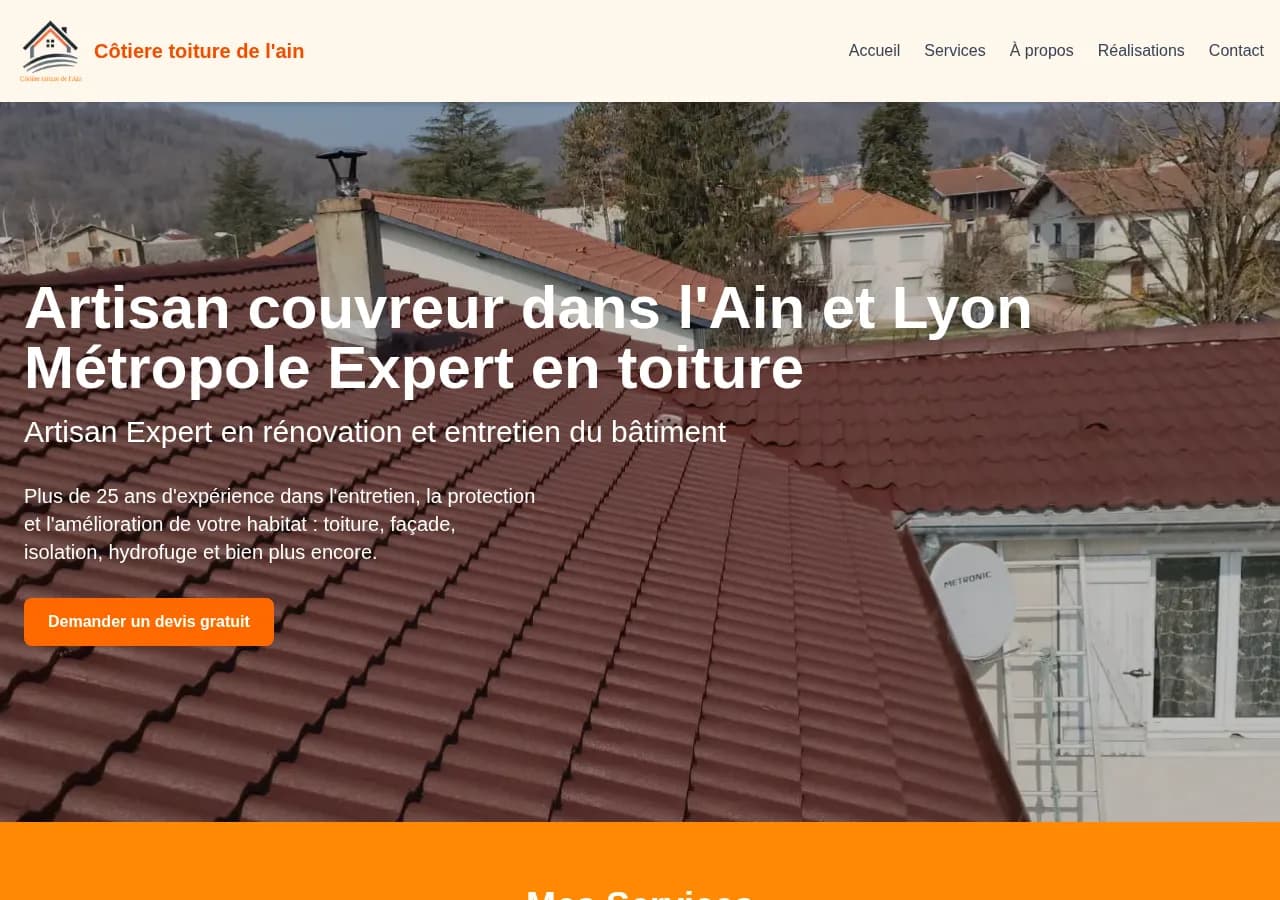 Côtière toiture de l'Ain