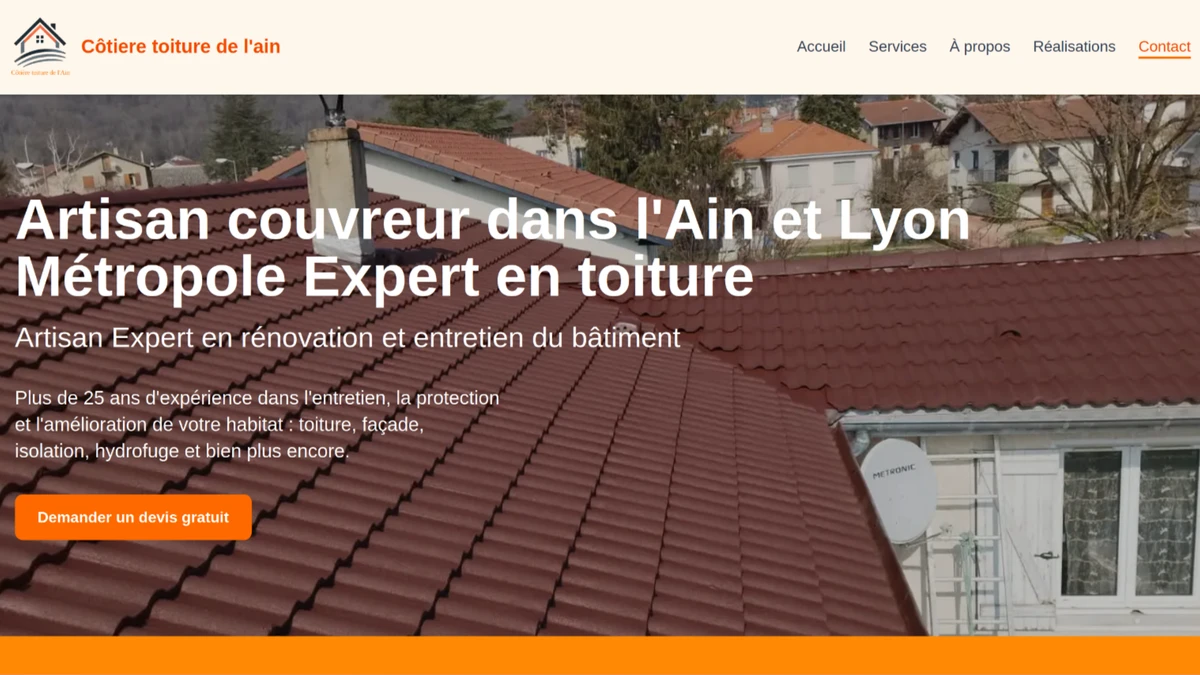 Côtière toiture de l'Ain